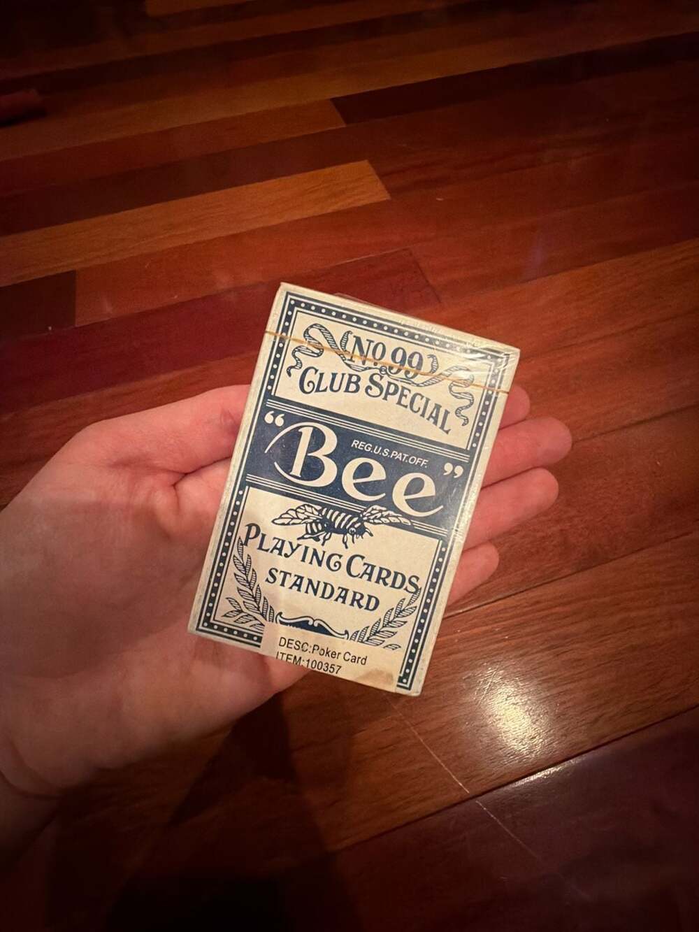 DEADSTOCK Bee No. 92 Club Special Diamond Back Playing Cards Blue